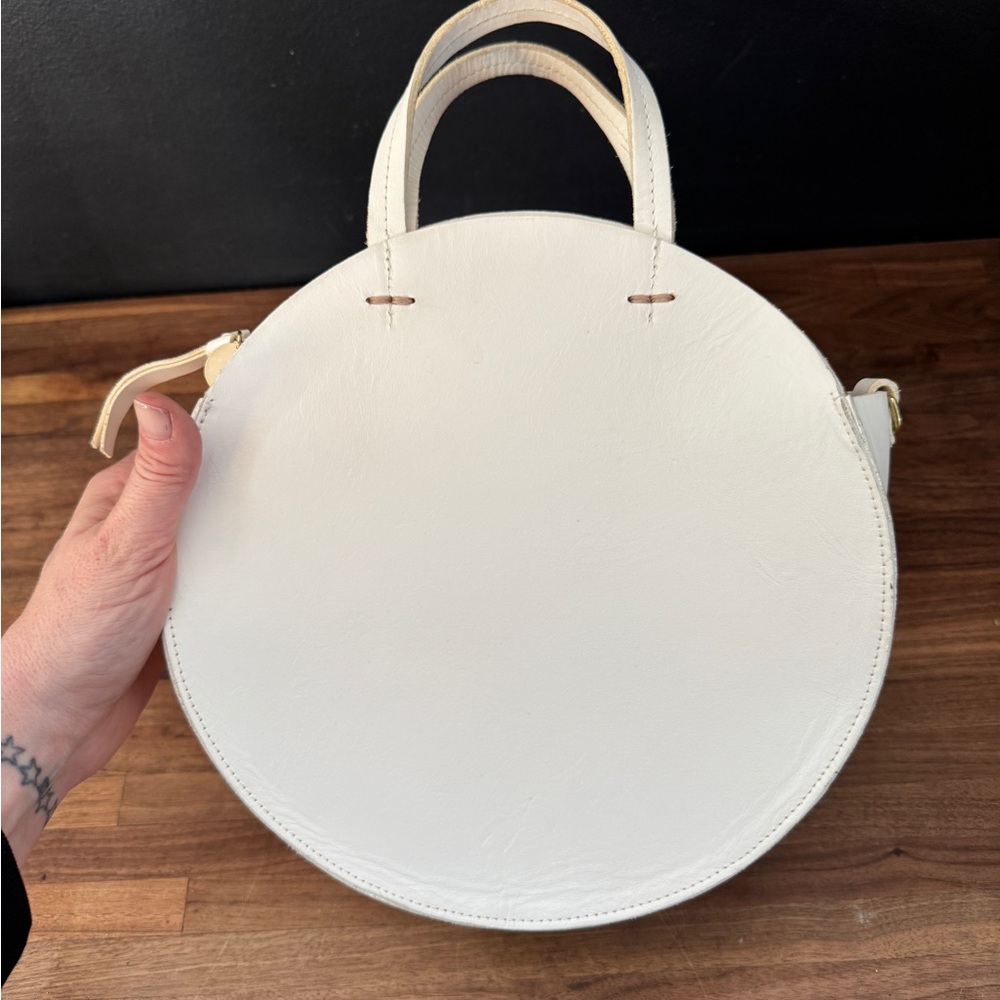 Elegant Clare V  White Circle Handbag